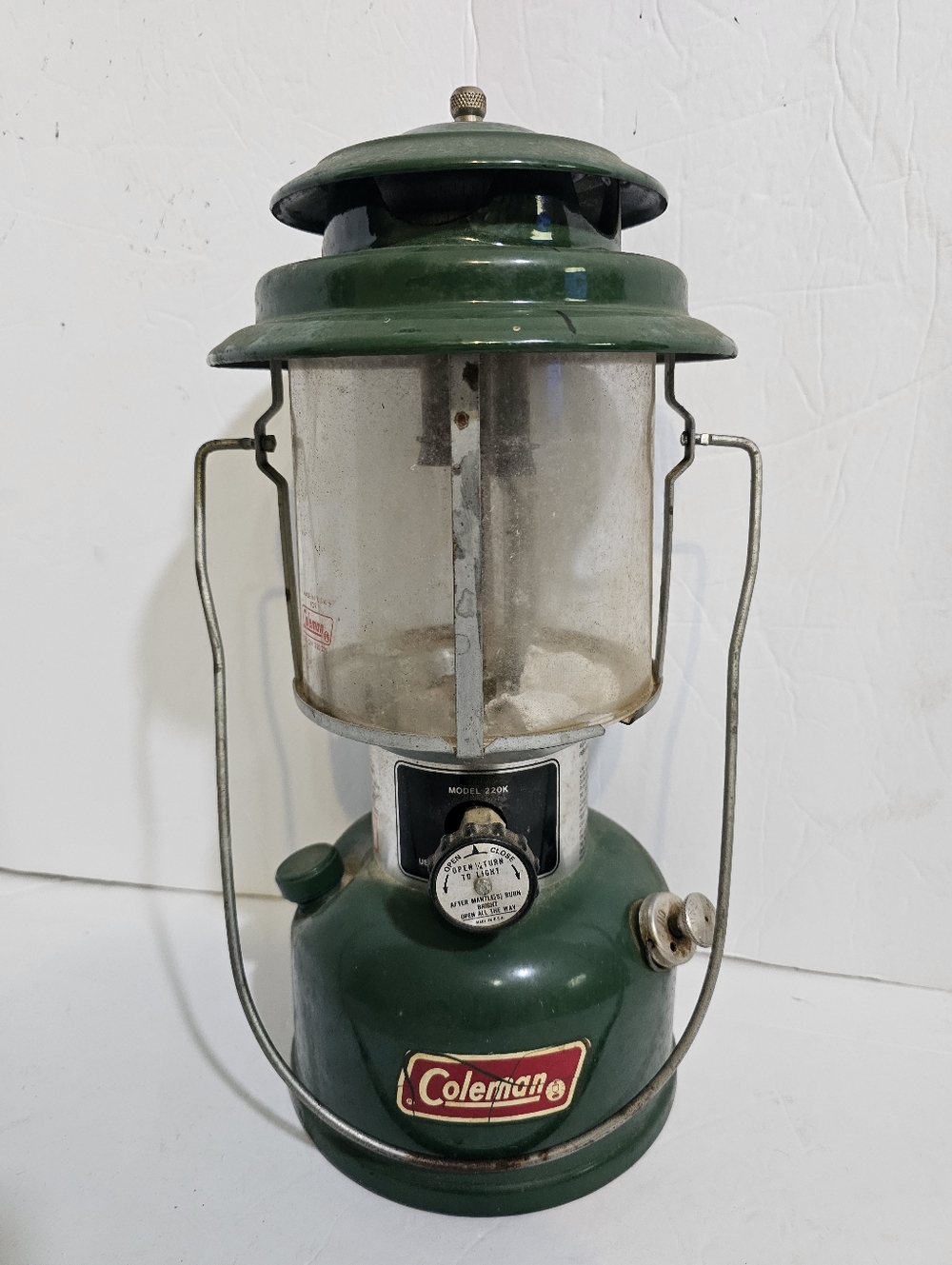 Vintage Original 1980 Coleman Camping Lantern With Original Globe U.S.A.